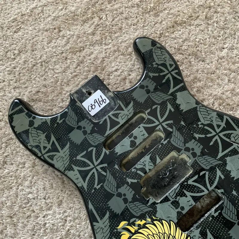 Transfer Printting ST Model Electric Guitar Body SSH Pickups Tremolo Model Custom Order for DIY and Replace CB966