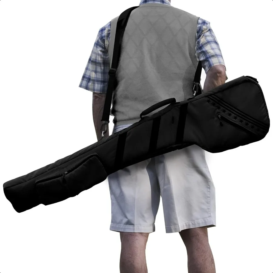 

Golf Sunday Bag Small Golf Bag Lightweight Par 3 Golf Bag for A Few Clubs Driving Range Practice with Carry Shoulder Strap Fold