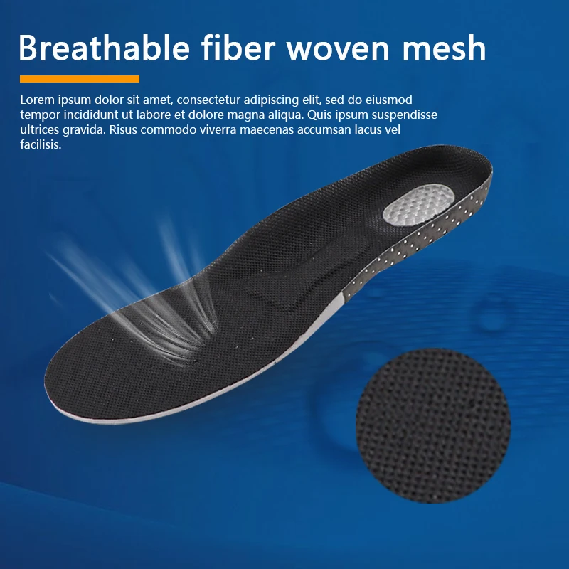 Silicone Insoles for Shoes Insole Arch Support Unisex Thickening Shock Absorption Sport Shoes Pads Comfortable Soft Insoles