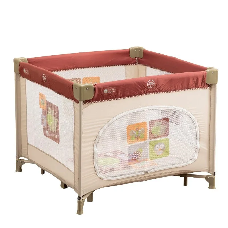 

European square folding bed crib portable bb bed with mosquito net crib comfortable