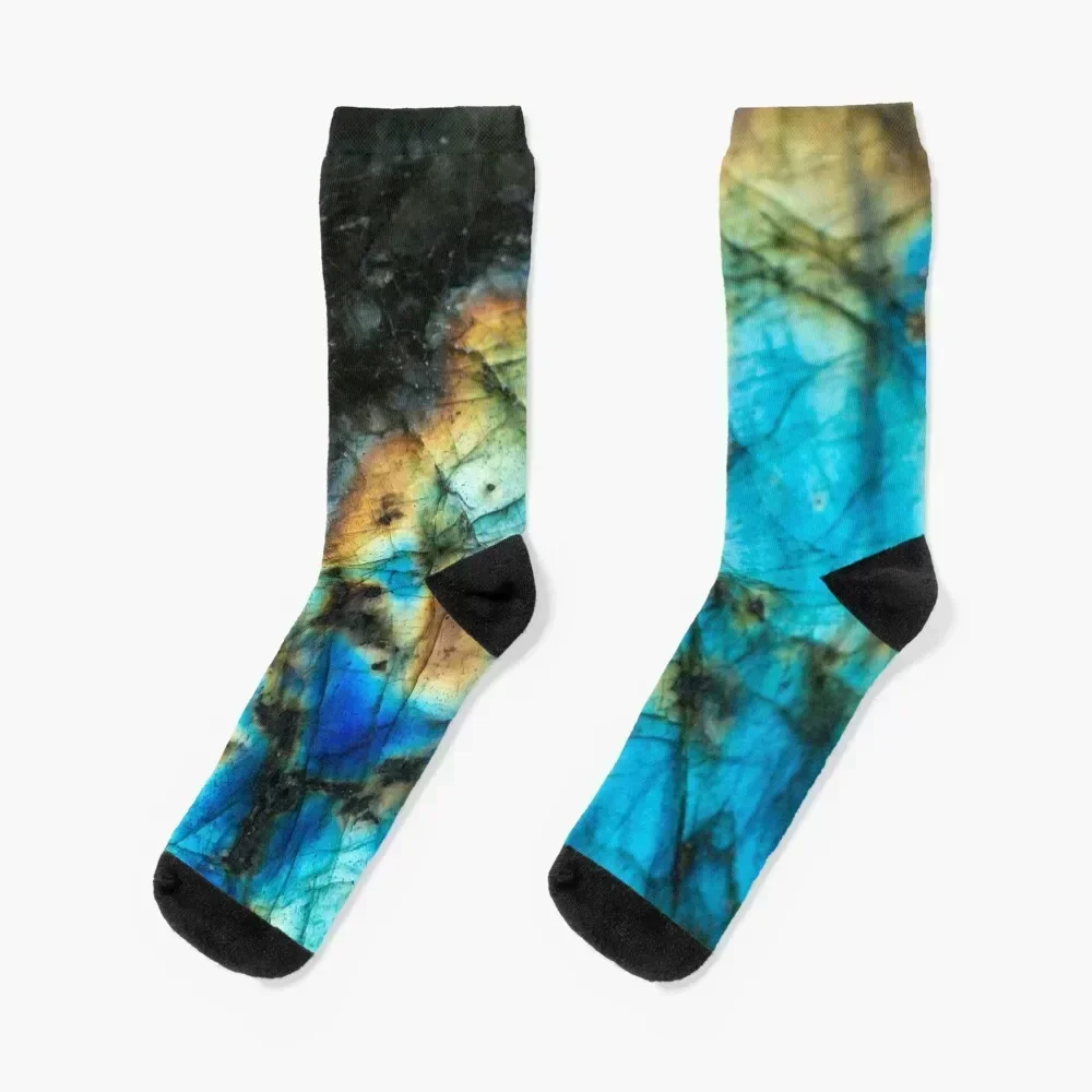 

Labradorite Macro 1 Socks with print Rugby funny gifts Heating sock Ladies Socks Men's