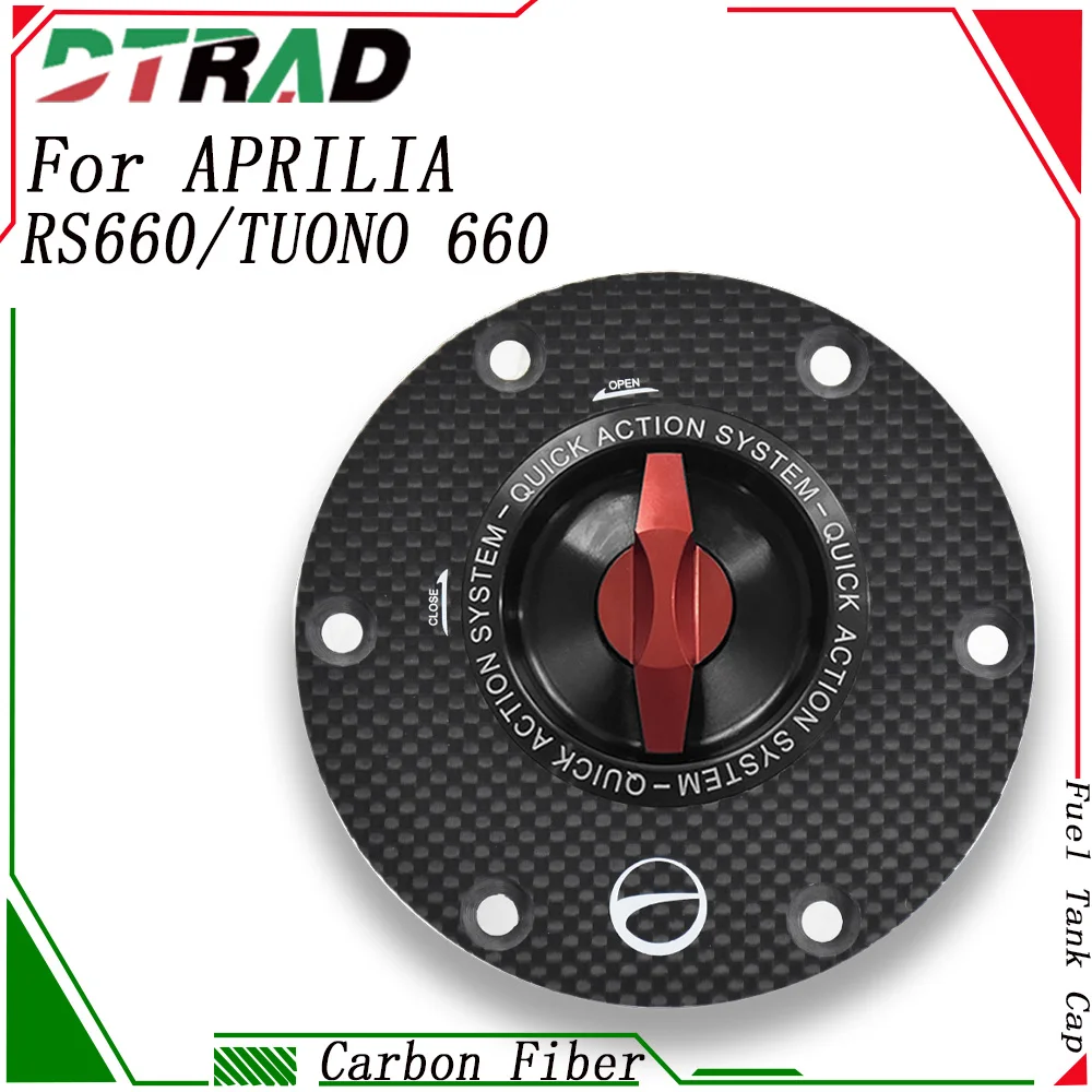 

For APRILIA RS 660 /TUONO 660 2020-2025 Carbon Fiber Quick Release Fuel Tank Cap Motorcycle Airbox Keyless Oil Filling Cover