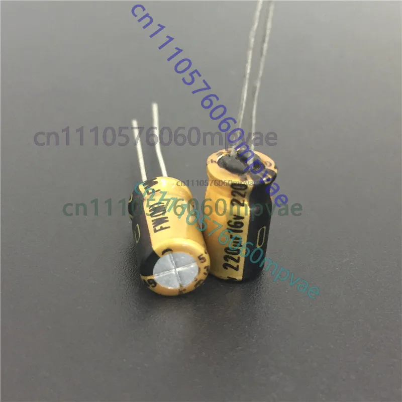 100pcs 220uF 16V NICHICON FW Series 6.3x11mm 16V220uF Audio Aluminum Electrolytic Capacitor
