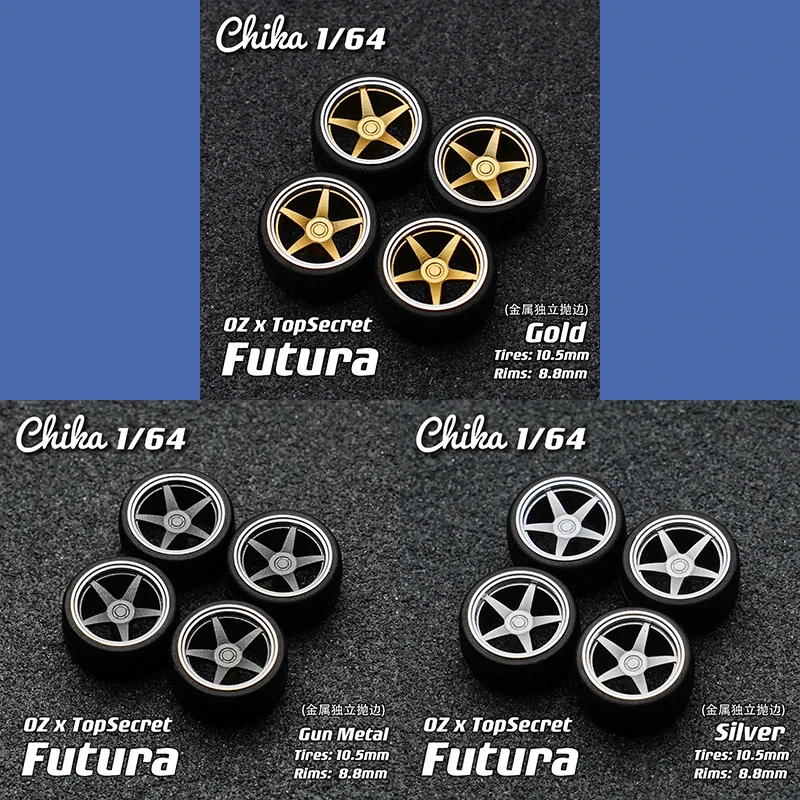 1:64 Car Model Tire 10.5mm Suitable for 1/64 Car Model Modification Accessories Static Outline