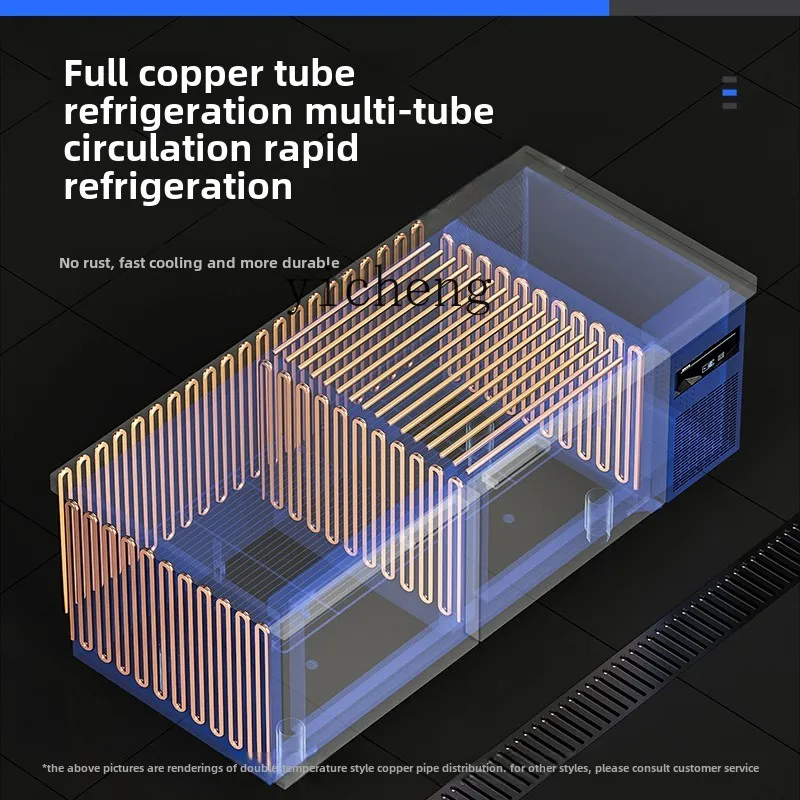 XL 2  Refrigerated Workbench Freezer Commercial Refrigerator Stainless Steel Chopping Board Freezer
