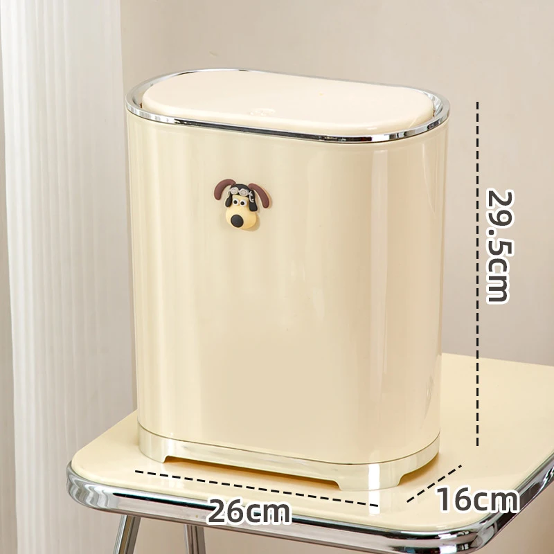 

8L Kitchen Standing Trash Can Large-capacity Bin Dustbin Bathroom Bucket Toilet Wastebasket Garbage Office Trash Can with Lid