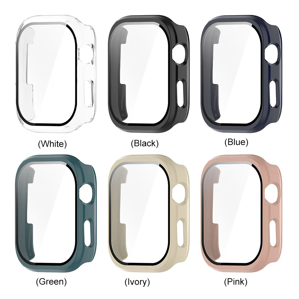 2 Pack Tempered Glass+Case Screen Protector Frame Bumper Cover Shockproof Hard PC Case Screen Protector for Huawei Watch D2