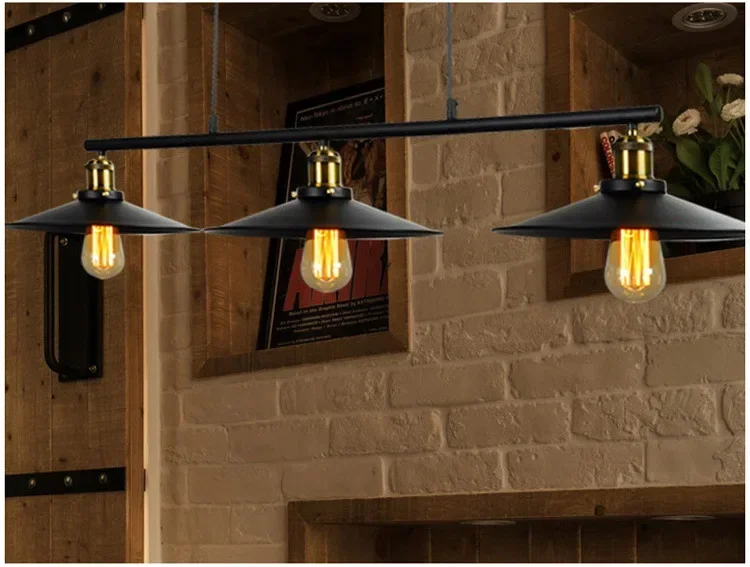 Pulley 2 head E27 Pendant Lights Industrial Vintage Hanging Pendant Lamps Fixture for Living room Kitchen