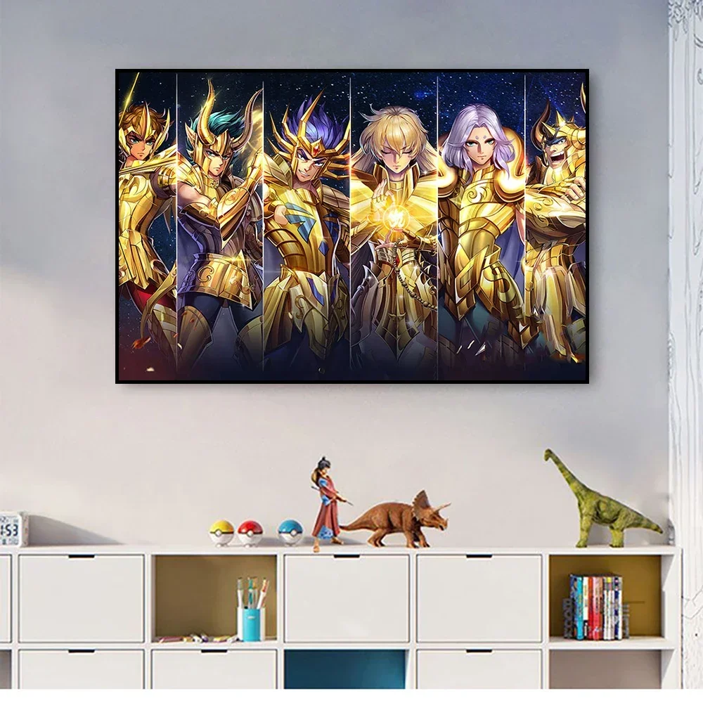 1PCS frameless Saint Seiya Poster Sagittarius Decorative Mural Anime Decorative Paintings Children's Room Wall Art Picture Home