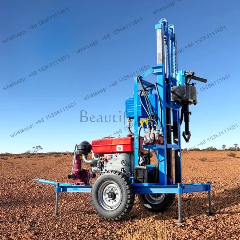 Deep Core Drilling Rig Water Well Borehole Machine 300m Diesel Powered Mini Samll Drill Rig