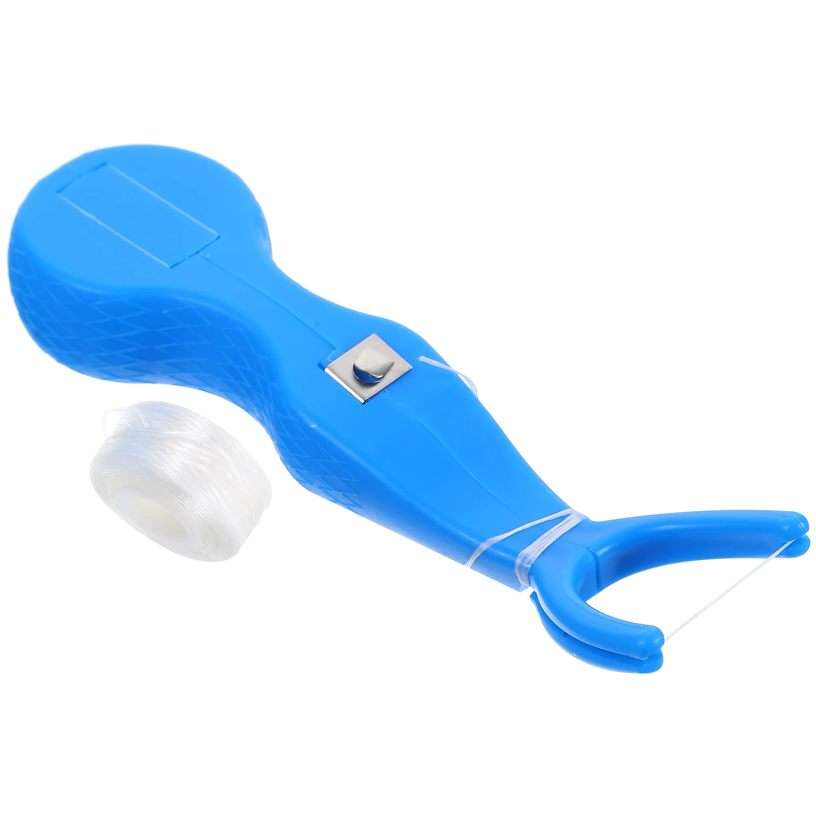 Juego de palos de hilo Dental de plástico con 2 uds. De hilo Dental de nailon, limpiador portátil para el cuidado de los dientes, juego de herramientas de limpieza (azul)