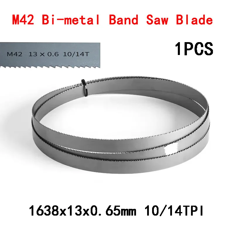 

Dekoly Bi-metal Band Saw Blade 64-1/2" X 1/2" X 10/14TPI Variable Teeth M42 for Metal BandSaw Blades 1638mm