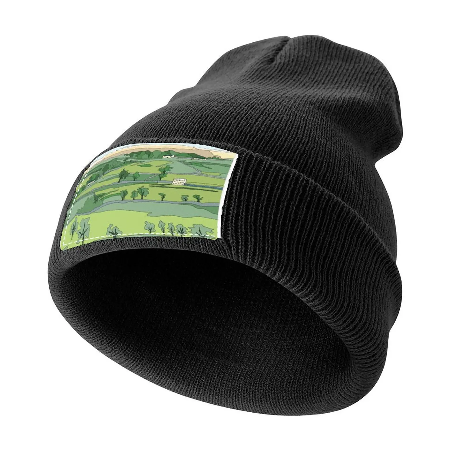 Swaledale, Yorkshire Dales National Park - digital art Knitted Cap Sun Cap Custom Cap Hats For Men Women's