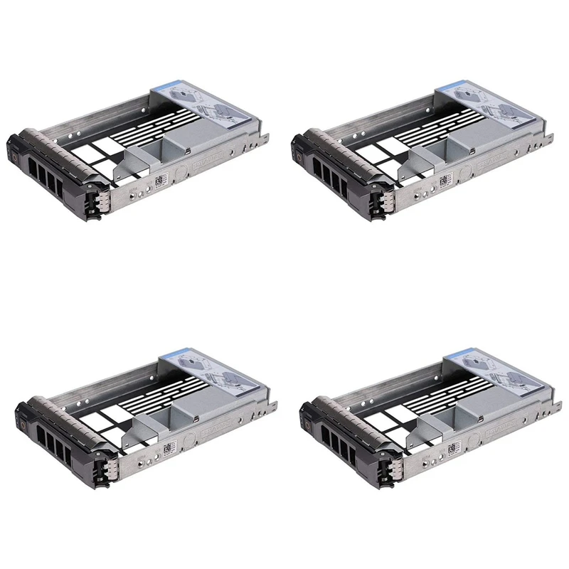 4X 3.5 Inch Hard Drive Caddy Tray For Dell Poweredge Servers - With 2.5 Inch HDD Adapter Nvme SSD SAS SATA Bracket