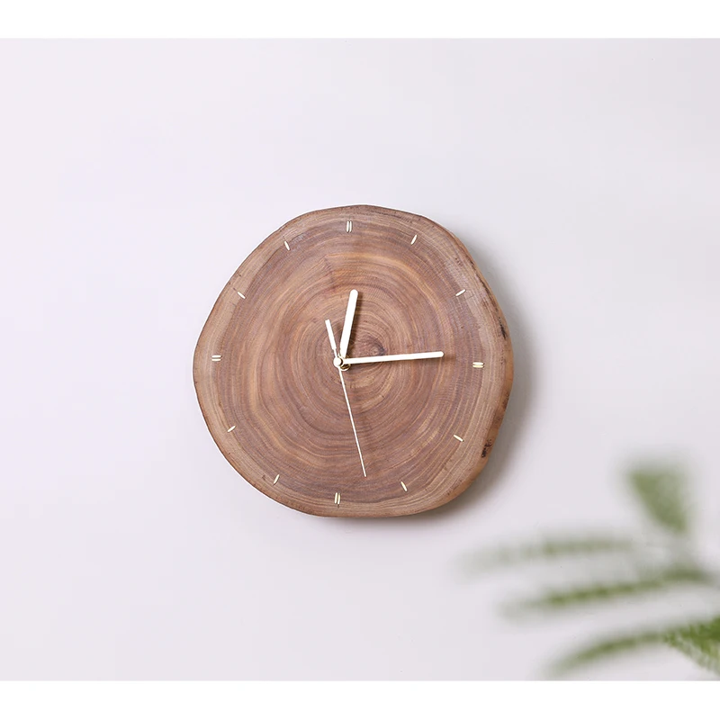 Silent Wooden Wall Clock Sbattery Clock Mechanism  Wall Modern Living Room Minimalist Style Wanduhr Decoration  Home