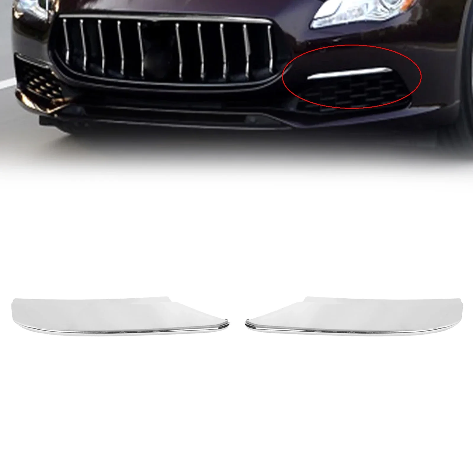 

1 пара, полосы для переднего бампера автомобиля 673008193 673007201 для Maserati For Quattroporte 2017-2022