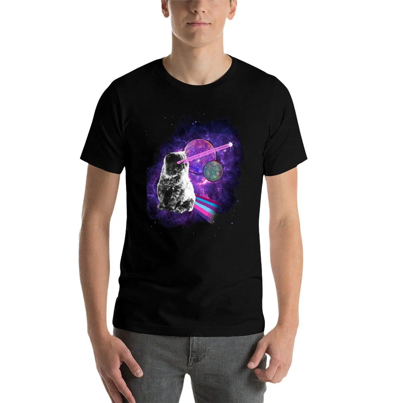 

Space Cat Lazer T-Shirt g man t shirts for men man t shirts graphic T-Shirt