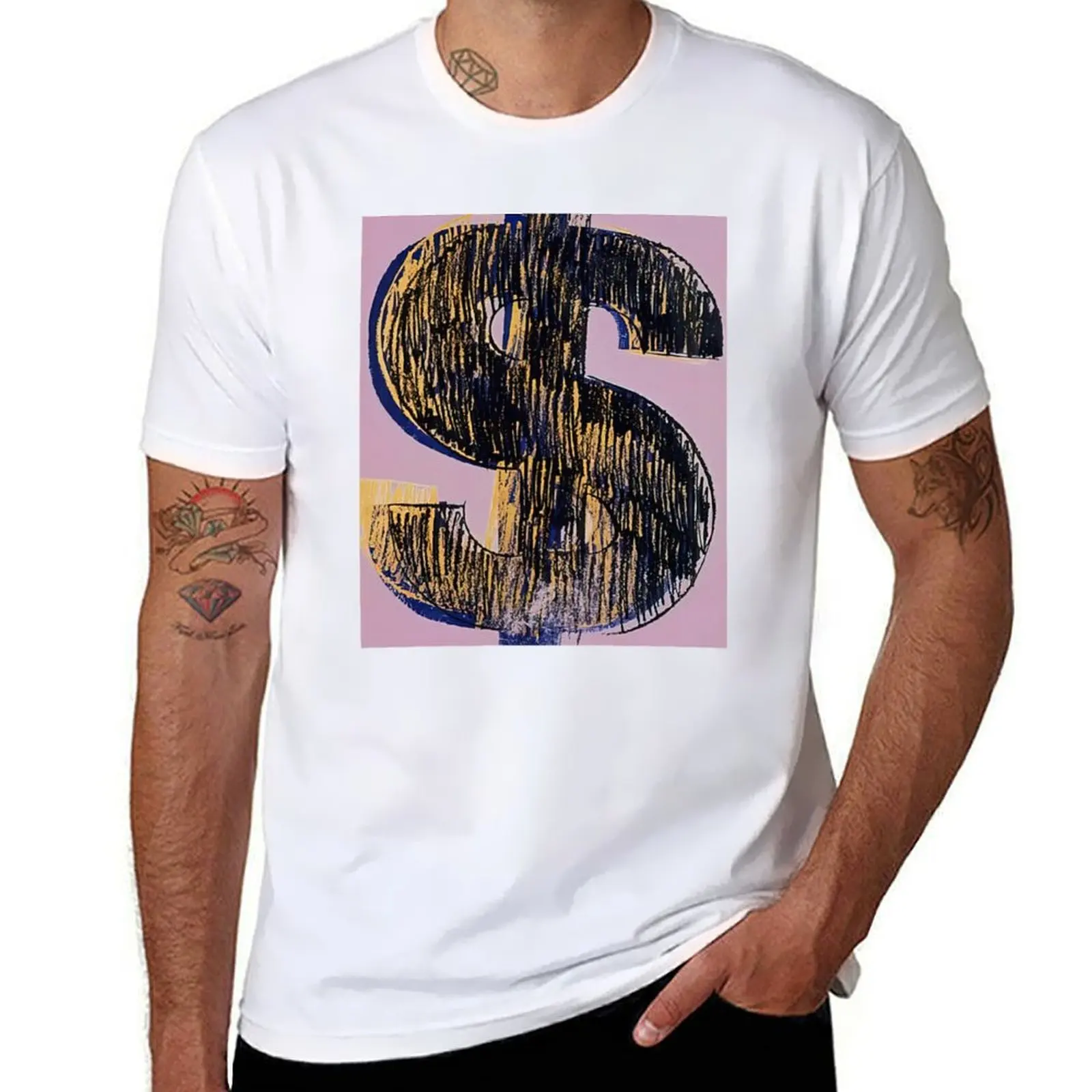 

Andy Sign - Warhol Dollar T-Shirt Large Size Short Sleeve T-Shirt