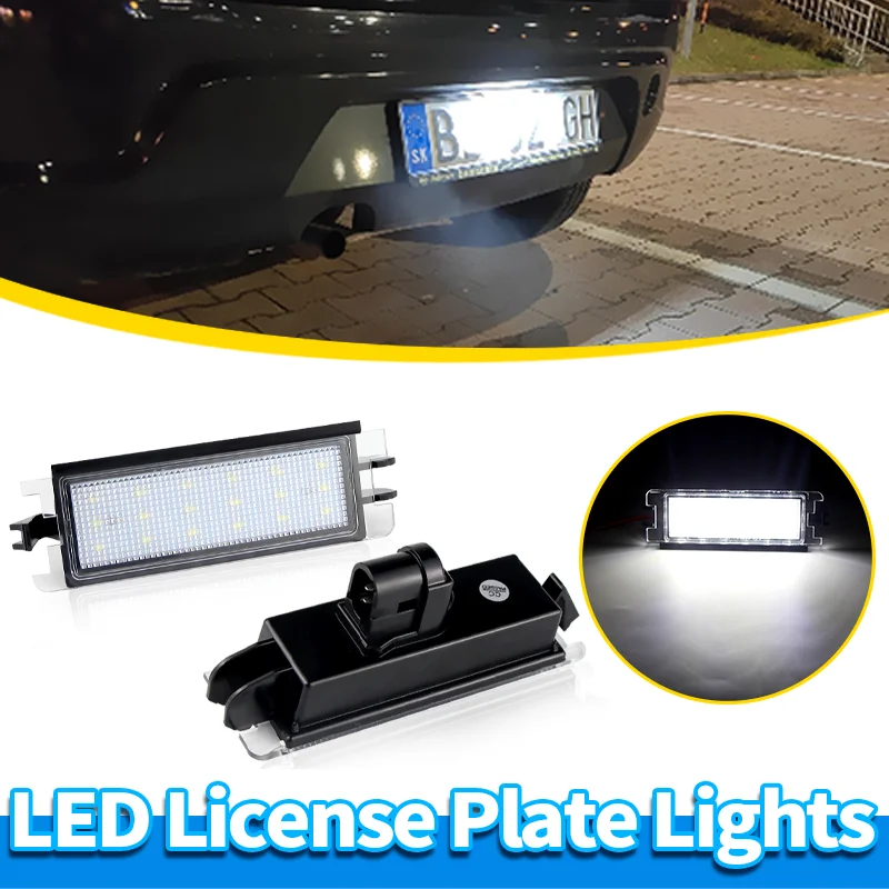 2PCS LED Number License Plate Lights Lamp FOR Dacia Logan Sandero I All Sedan Estate X90 All Engine First Generation 7700433414