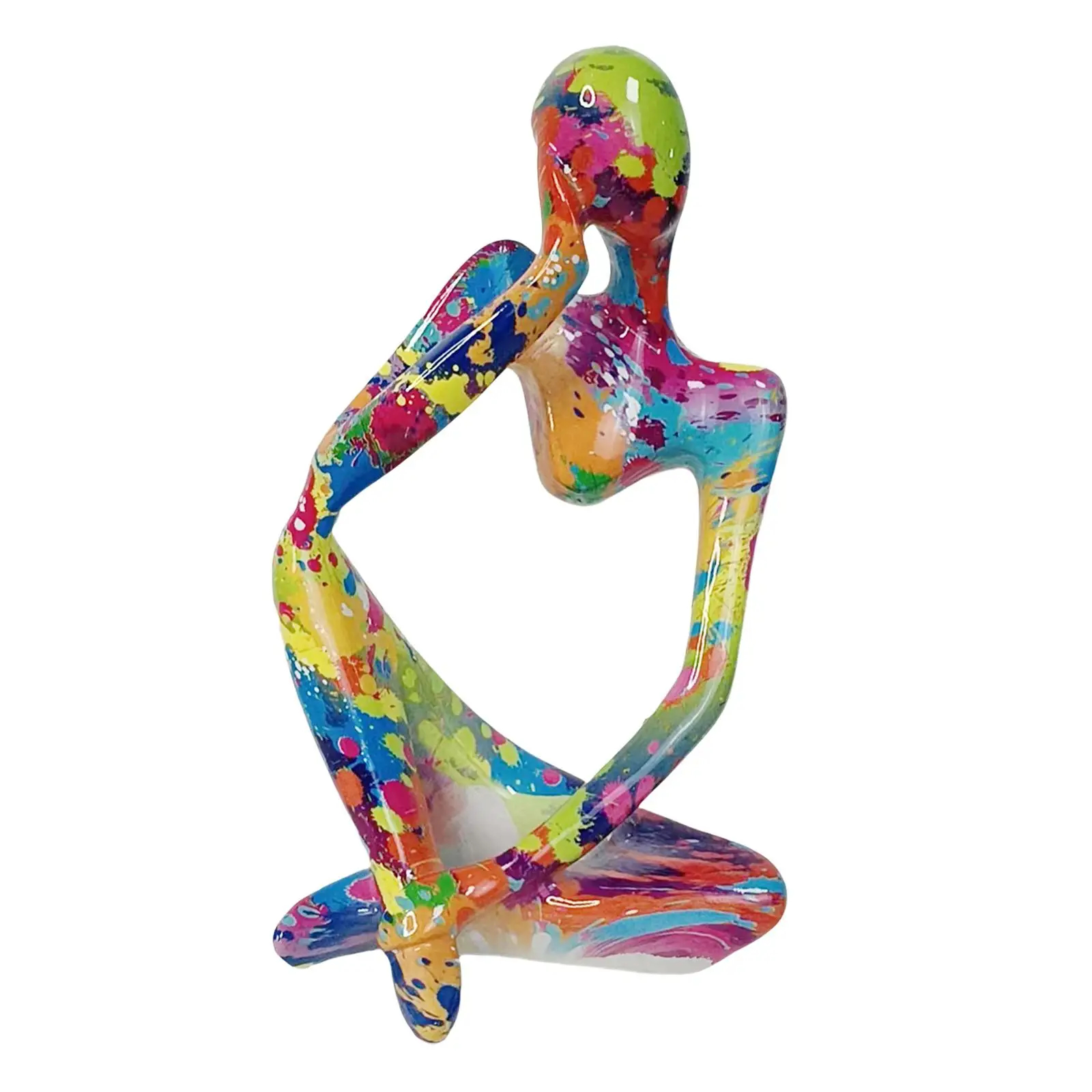 Resin Thinker Style Abstract Sculpture People Figurine Craft Collectable