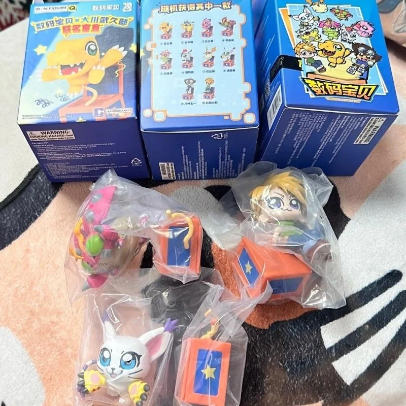 Коллекционная фигурка Bandai Bn Figure Q Digimon Adventure Blind Box Collab Takehito Ogawa, аниме-фигурка, настольное украшение, подарок для фанатов