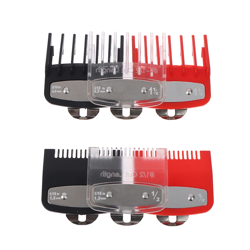 2pcs/lot Hair Clipper Guide Comb Cutting Limit Combs Standard Guards Attach Parts Electric Clippers Accessories 1.5mm + 4.5mm