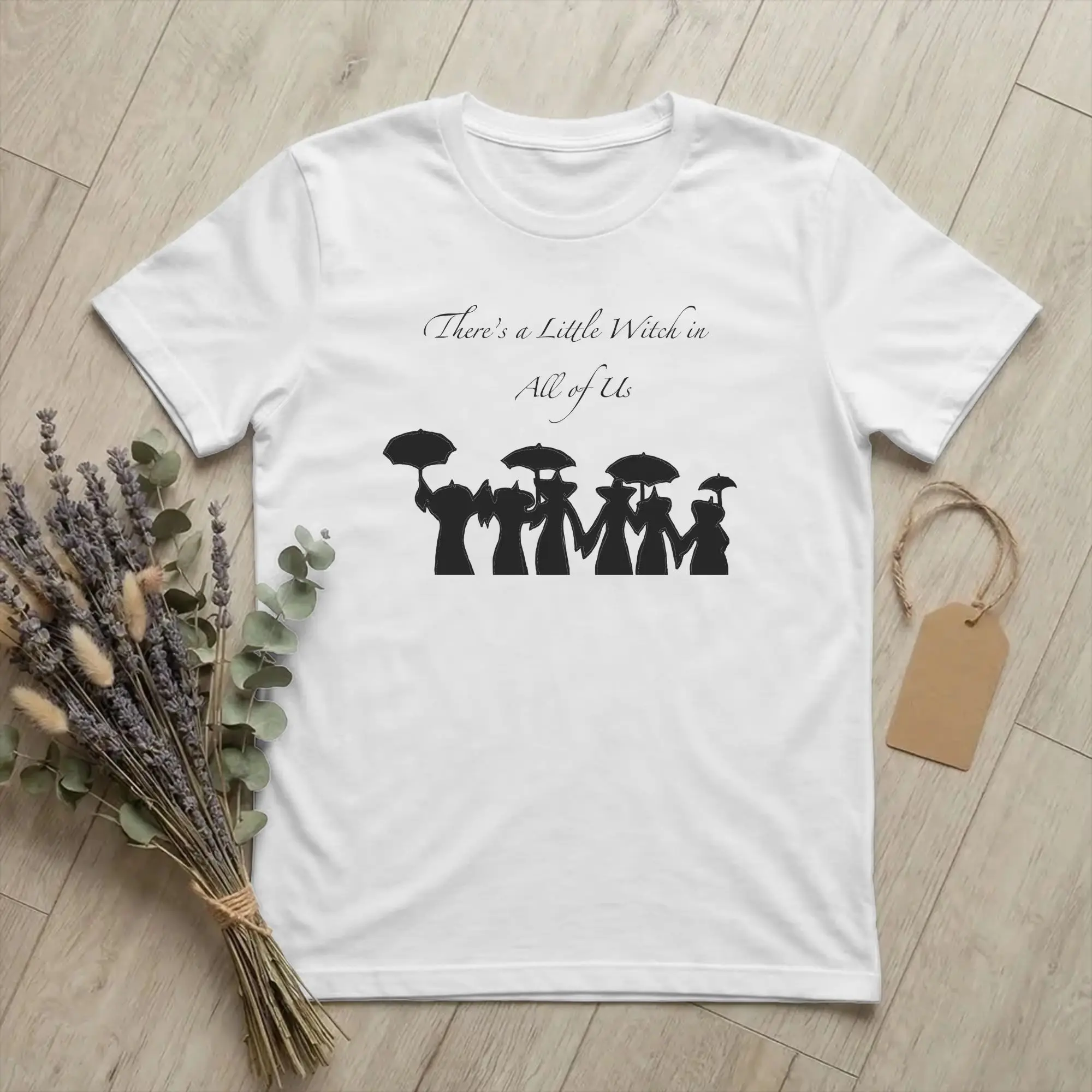 There's a little witch in all of us T-Shirts Men Women's Pure Cotton T Shirt Practical Magic Short Sleeve Tee Shirt Unique Tops