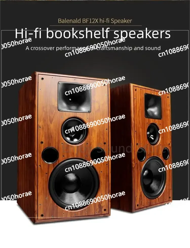 A-1321 12 Inch Passive Bookshelf Speaker HIFI Fever 3 Frequency Horn Tweeter Double Guide Hole 180W 4/8Ohm