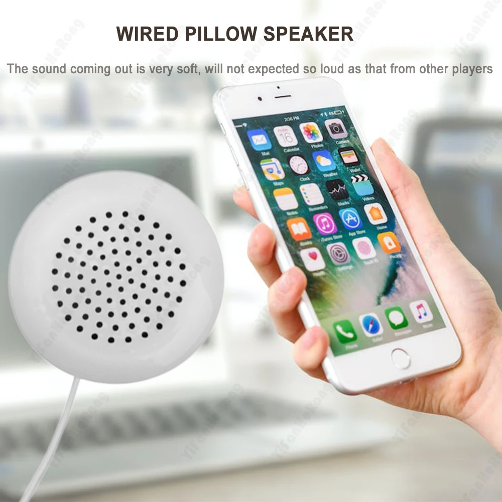 3.5mm MP3 MP4 CD Stereo Music Player Mini Audio Phone Round Wired Multimedia Universal Music Accessories Portable Pillow Speaker