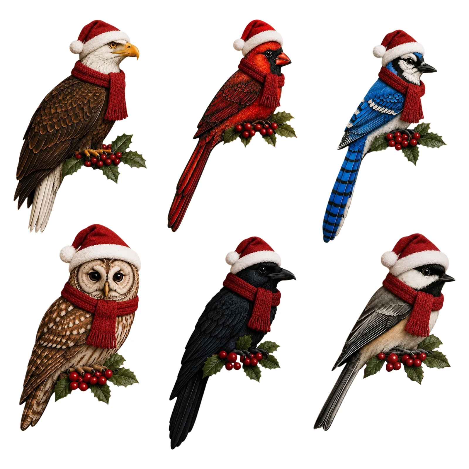 Bird Figurine Wood Door Topper Owl Cardinal Blue Jay Perching Nature Forest Shelf Corner Home Accent Decoration