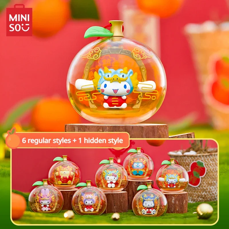 

MINISO Sanrio семья благословение оранжевый Королевская гвардия Series глухая коробка новогодний кулон украшение подарок на день рождения удачи благословение