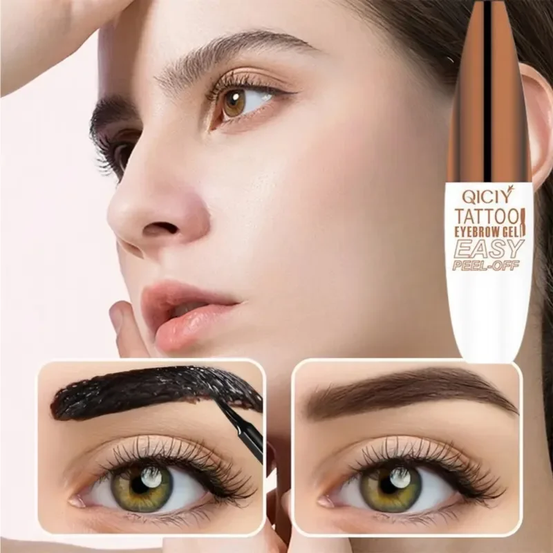 3D Natural Grey Brown Peel-off Eyebrow Gel Tint Wodoodporny, trwały, nie rozmazujący się płynny tatuaż na brwi Dying Cream Makeup