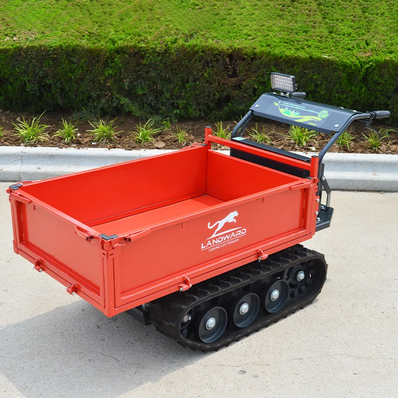 

Customized Mini crawler transporter rubber track dumper 500kg 800kg 1000kg electric garden dumper