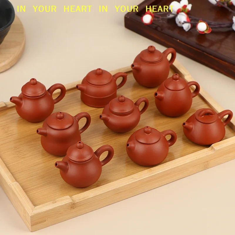 【X】Pocket  Teapot 25ML Pottery Fingertip Kettle Portable Handcrafted Teaware for Tea Enthusiasts Travel Companion