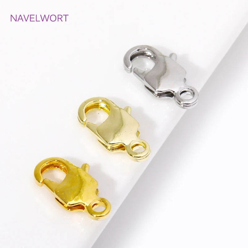 

18K Gold Plated Brass Lobster Clasp Fasteners,End Beads Connector For Jewelry Making Supplies DIY Bracelet Necklace Accessories