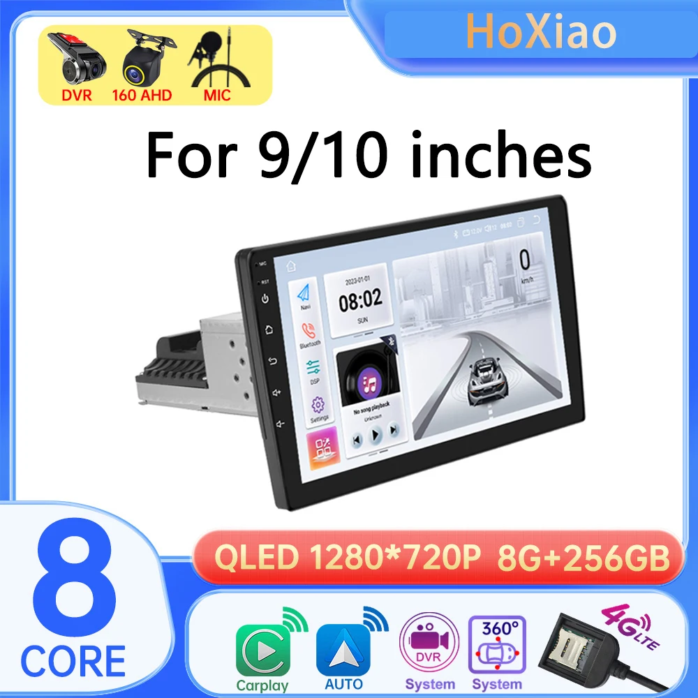 

1din Android 9/10 inches Car Radio CarPlay GPS Navigation Screen Android 12 Multimedia Player Universal Audio Video WIFI 1 Din