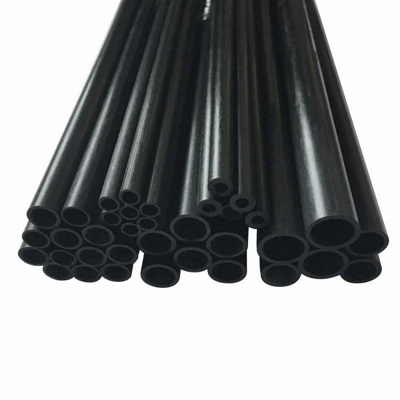 10szt 2-10mm/0.5meter Carbon Fiber Hollow Tube Kite Model 2mm 2.5mm 3mm 4mm 5mm 6mm 7mm 8mm 9mm 10mm Wysoka jakość