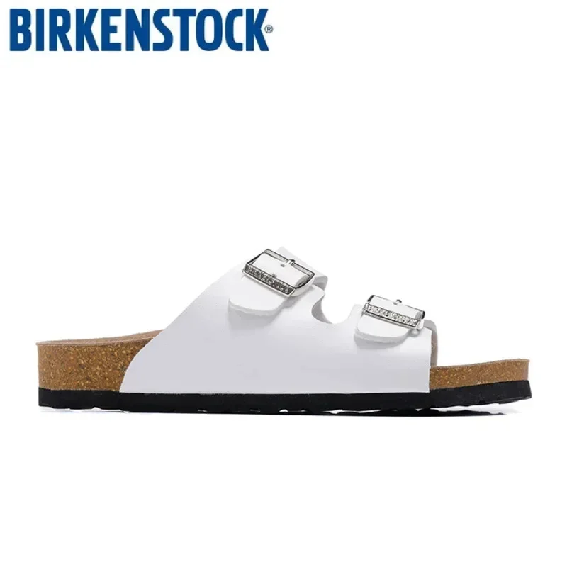 Birkenstock boston clogs slippers designer sandals slides men women buckle stock fur cowhide outdoor shoe 36-45 H561 BK13