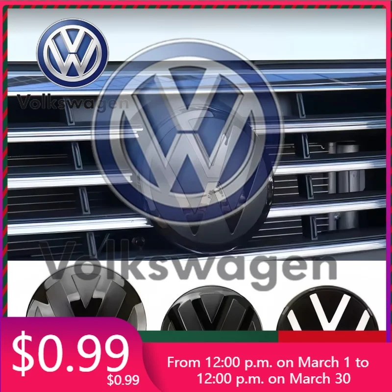 

Car Sticker For VW Series ABS Modified Car Logo Sticker Fit Golf MK6 MK7 Polo Passat B6 CC Tiguan Atlas T-ROC Front Grille+
