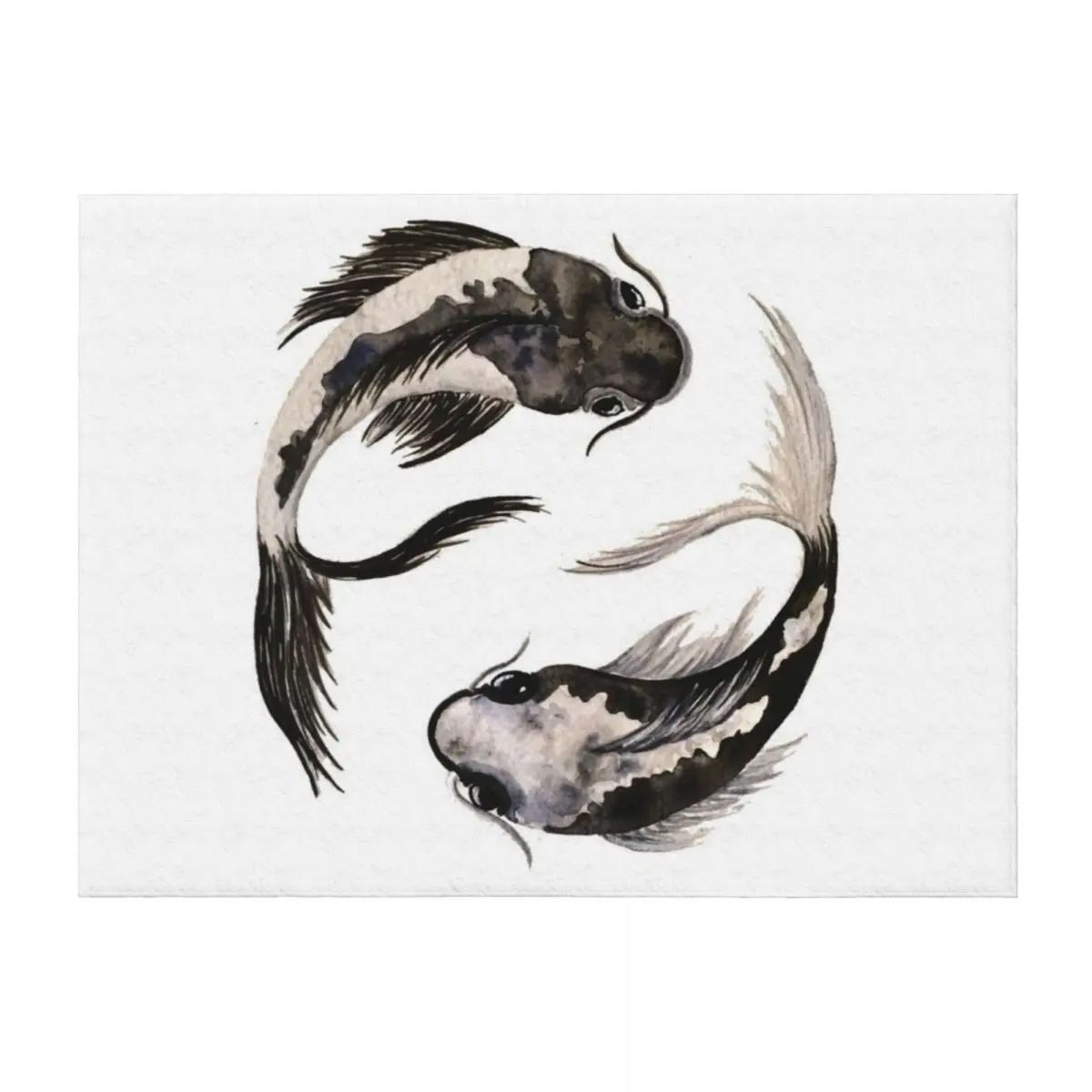 

Yin Yang Koi Throw Blanket Large Nap Flannel decorative Blankets