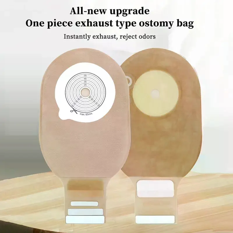 1Pcs High Absorbency Odor Proof Ostomy Bags Drainable Colostomy Bag 65mm Hole For After Surgery Care