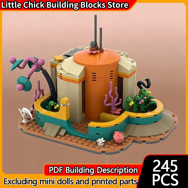 City Street View Model MOC Building Bricks Small Planetary Outpost Modular Technology Children Holiday Gifts Assemble Toys Suit