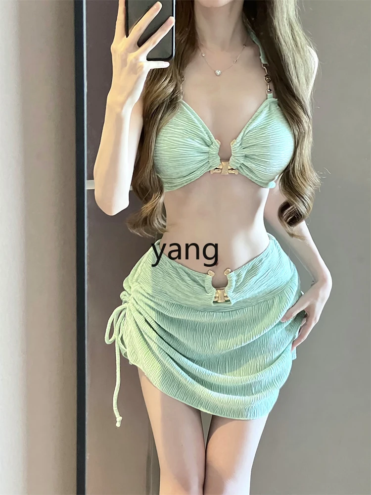 LMM split three-piece small chest high-end seaside vacation hot spring