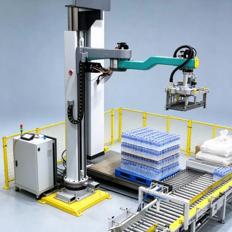 Column Palletizer Compact Column Palletizing Machine Automatic Box Stacking Equipment For Limited Factory Space