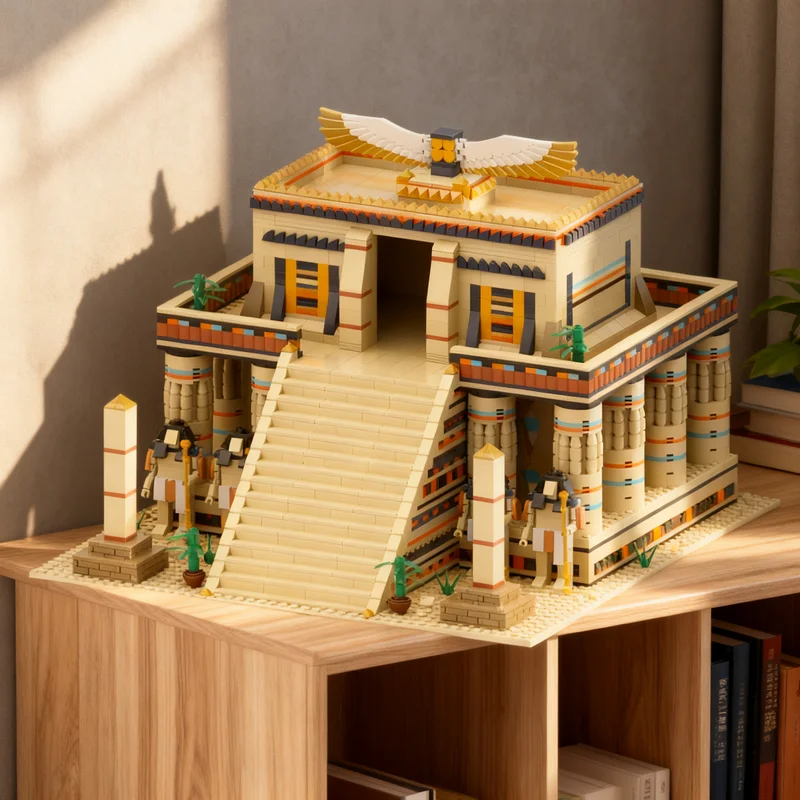 3841pcs MOC Modular Buildings Ancient Egypt Temple Model Christmas Gift DIY Shelf Accent And Creative Home Decor