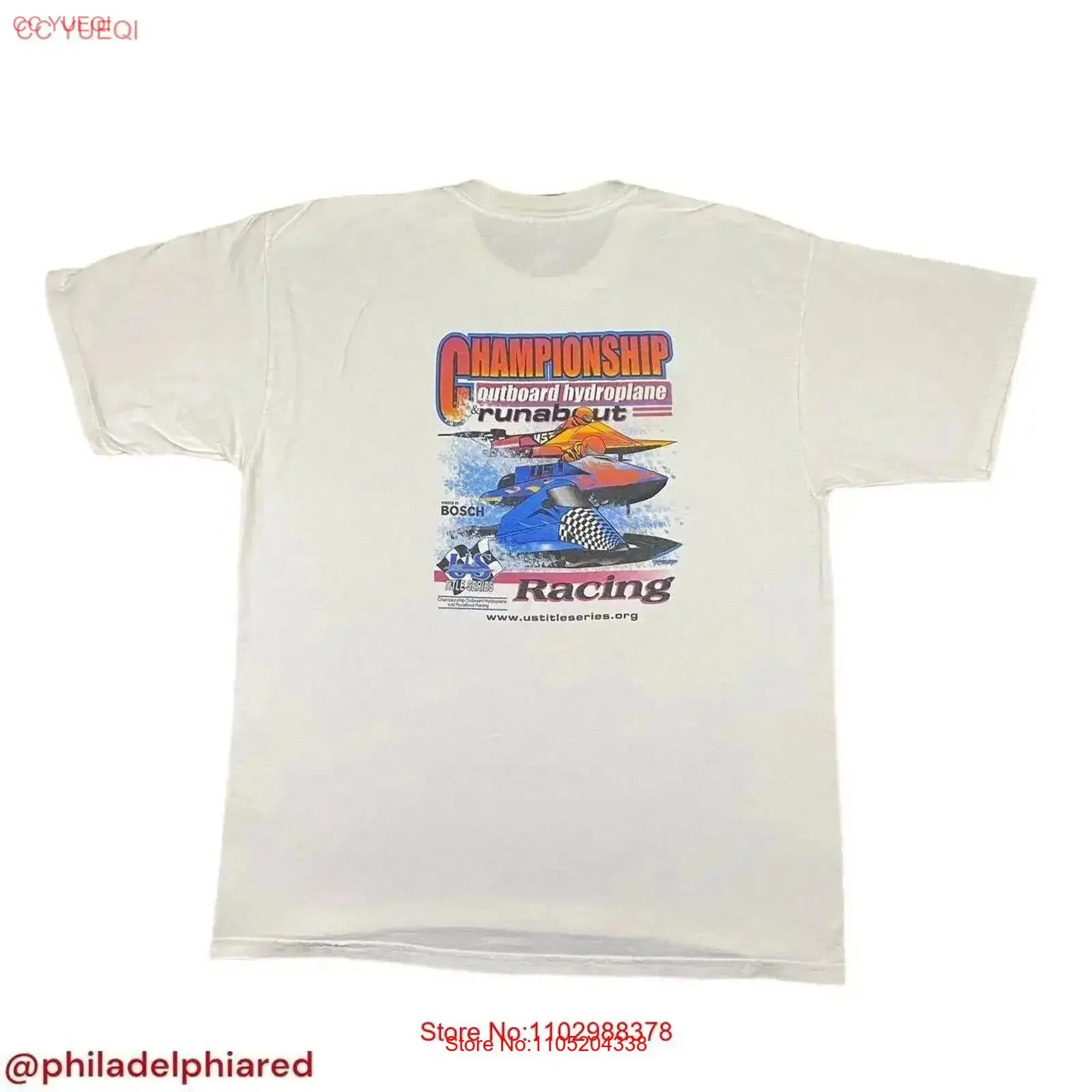 Vintage Y2K 2000 s Hydroplane Boat Racing T shirt XL vintage Washed Comfortable homme Unisex streetwear Top For Everyday Wear