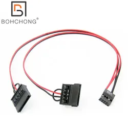 ITX Motherboard USB 9Pin to 1x 2x Sata SATA Female SDD Power Cable Adapter 30cm 12inch
