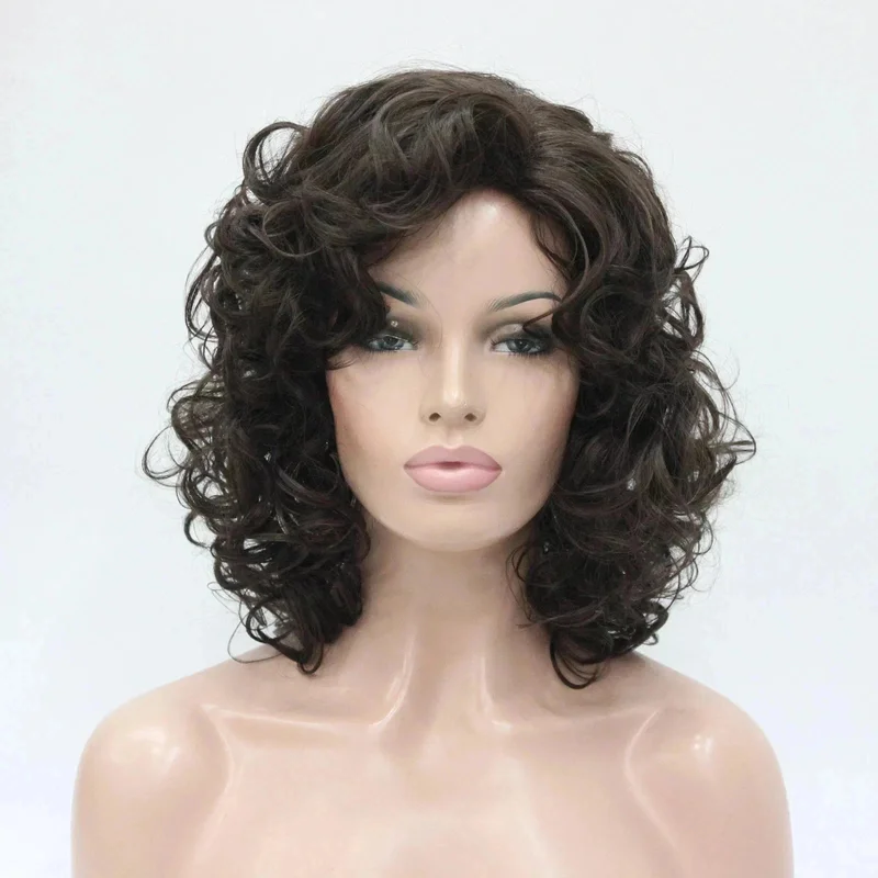 Hair New Fashion Women's Long Natural Dark Brown Wavy s 14 In