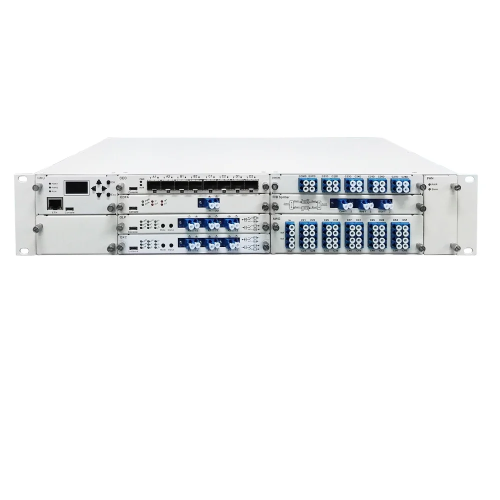 

OTN WDM Managed Chassis, OLP OEO R/B Splitter AWG WDM DWDM EDFA