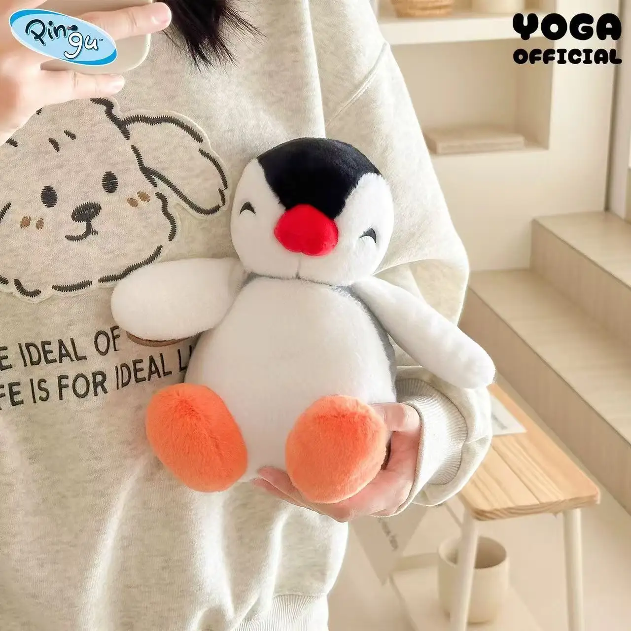 

28cm Healing‑themed Plush Toy Decor | Youmai Authentic Pingu Penguin Doll | IP‑licensed Trendy Peripheral Girls Holiday Gift